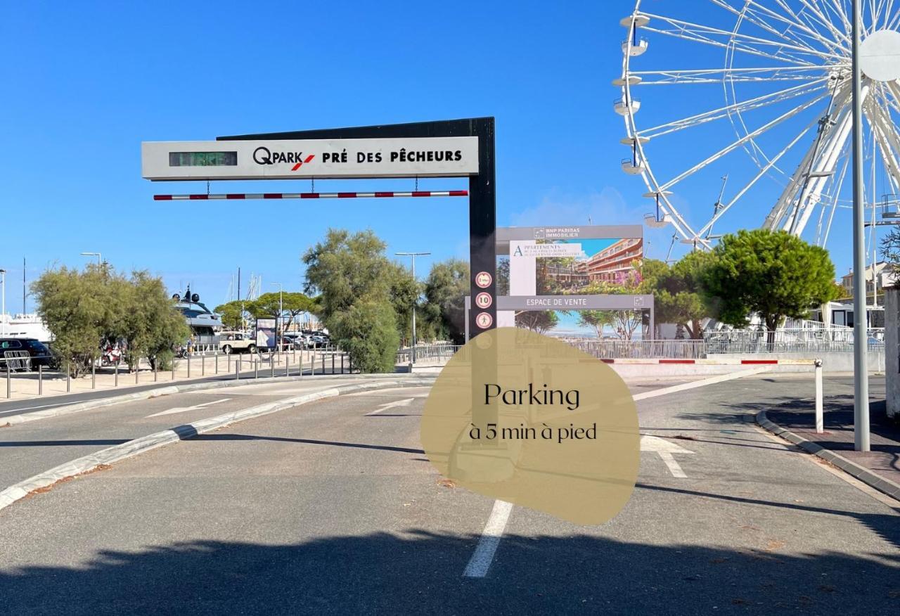 Vieil Antibes, plage de sable, avec parking Extérieur photo