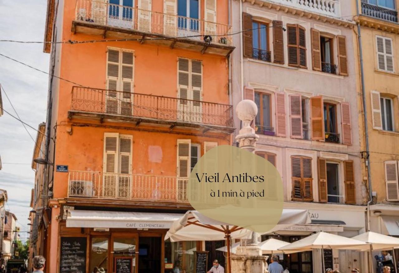 Vieil Antibes, plage de sable, avec parking Extérieur photo
